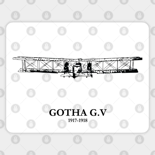 Gotha G.V World War I Bomber Sticker by Lakeric